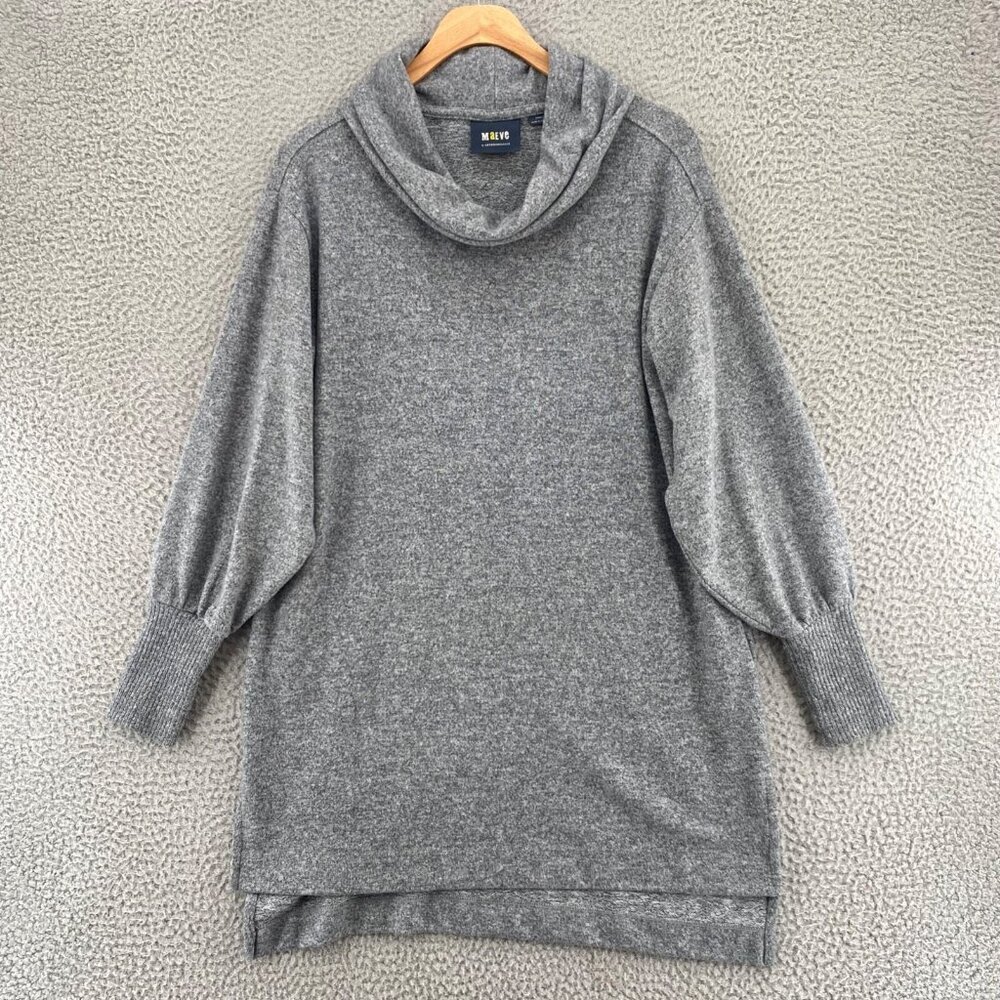 Maeve Anthropologie Sweater Womens Extra Small Gray Heather Cowl Neck Tunic Knit